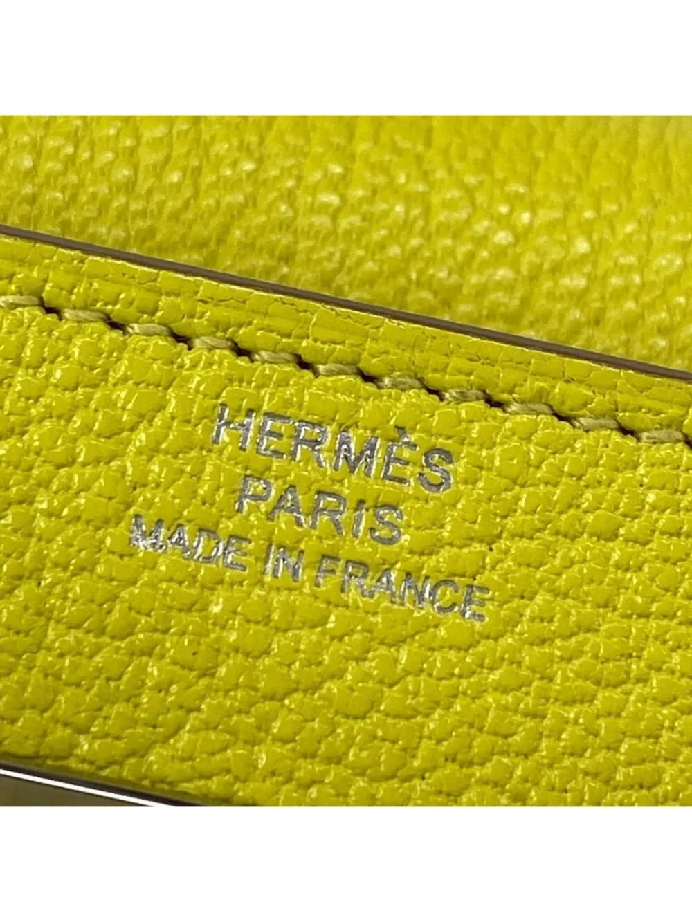 Hermes Wallet Kelly Long Tougo Lime Shoulder Silver
